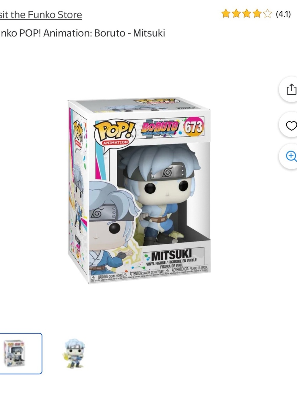 Funko Mitsuki Vinyl Figure - Light Blue and Gray